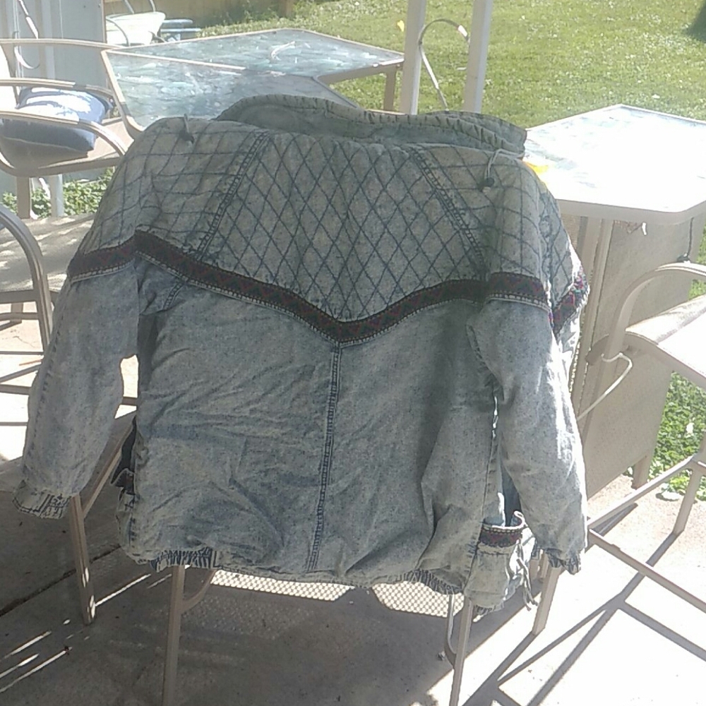 Weather Blues acid wash denim coat